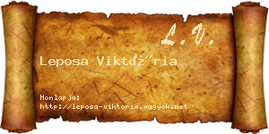 Leposa Viktória névjegykártya